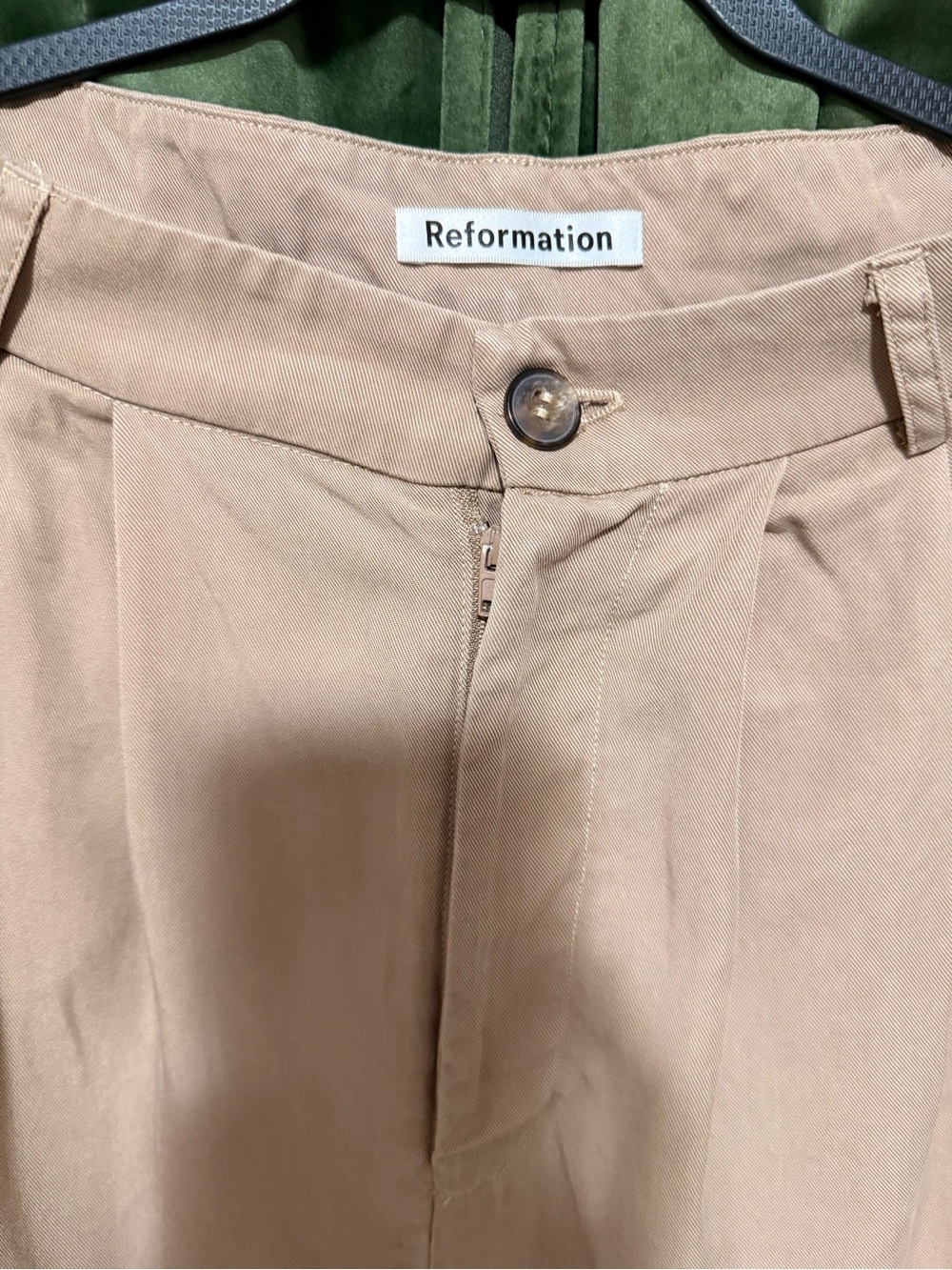 Reformation Women’s Tailor Wide Leg Beige Pants Like New